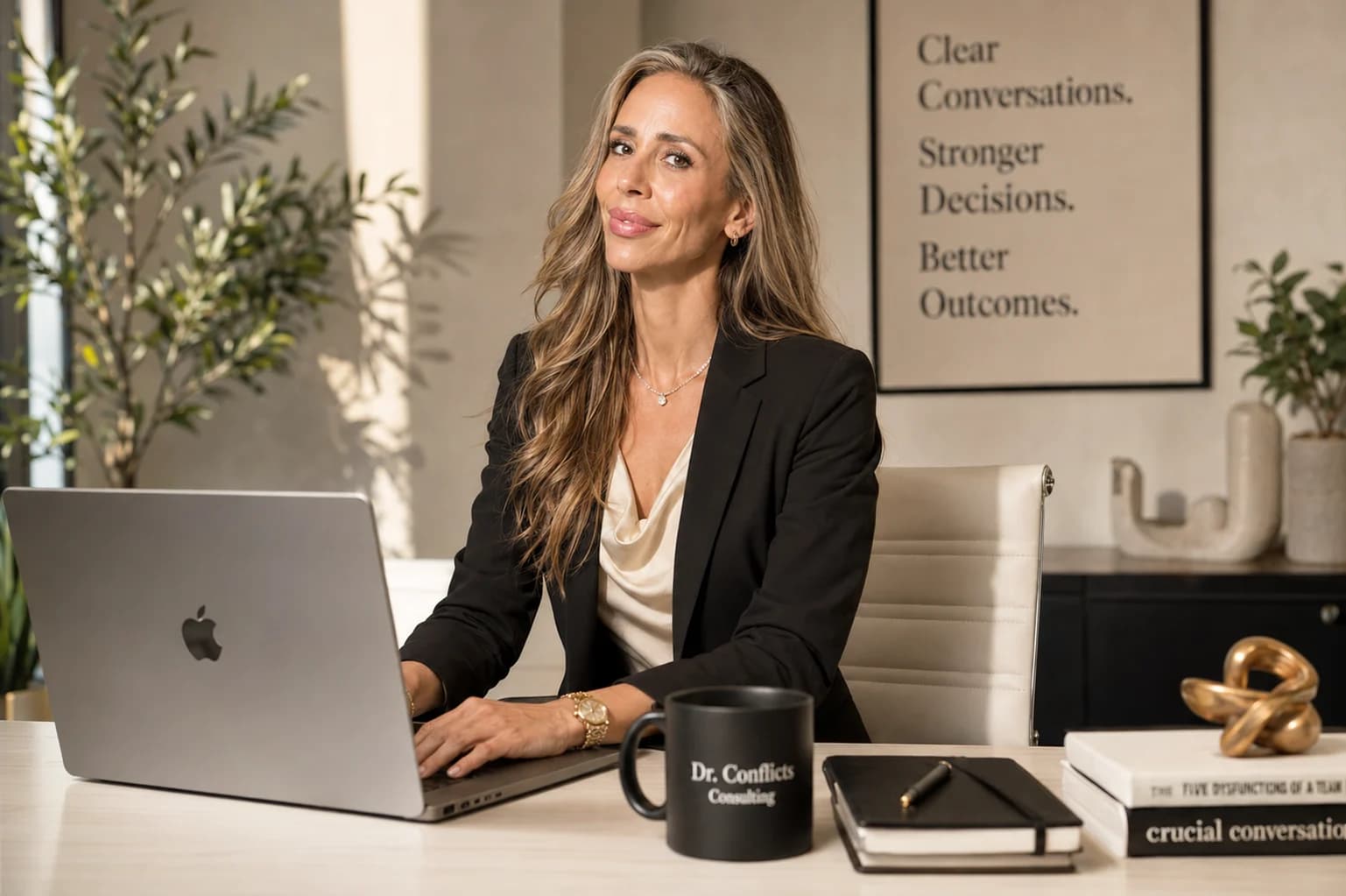 Sapir Saadon, Florida Supreme Court Certified Mediator, at her desk